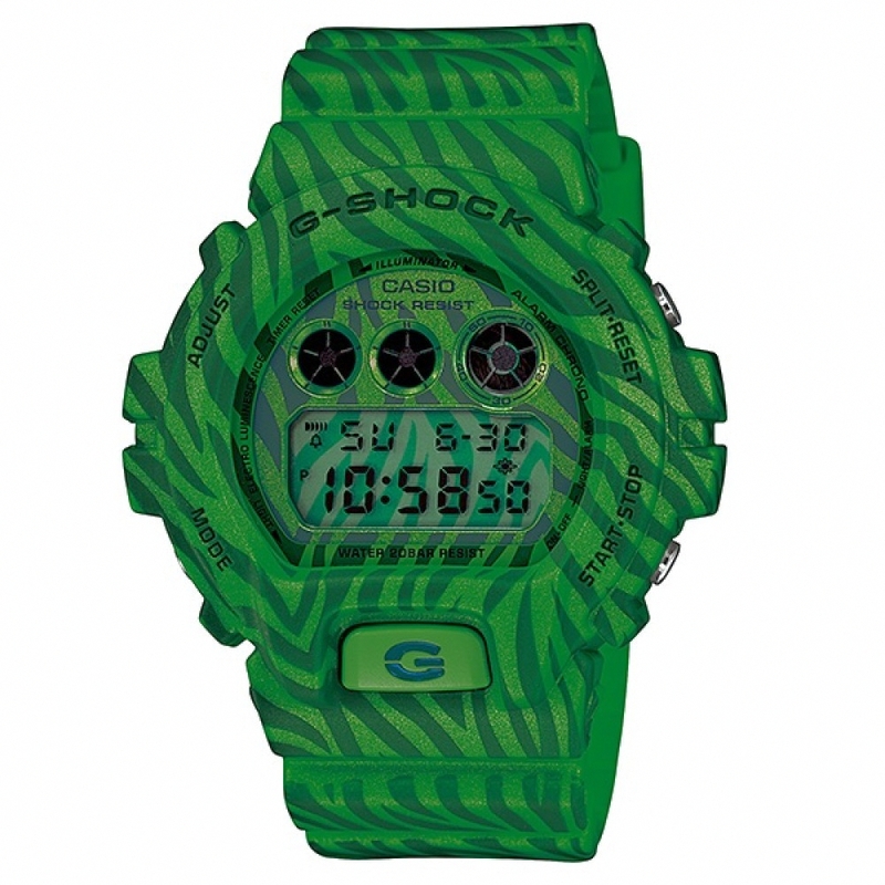 AAA 1:1 Replica Casio-G-shock Mens Watches Green Dial Quartz 50MM DW-6900ZB-3 Watch