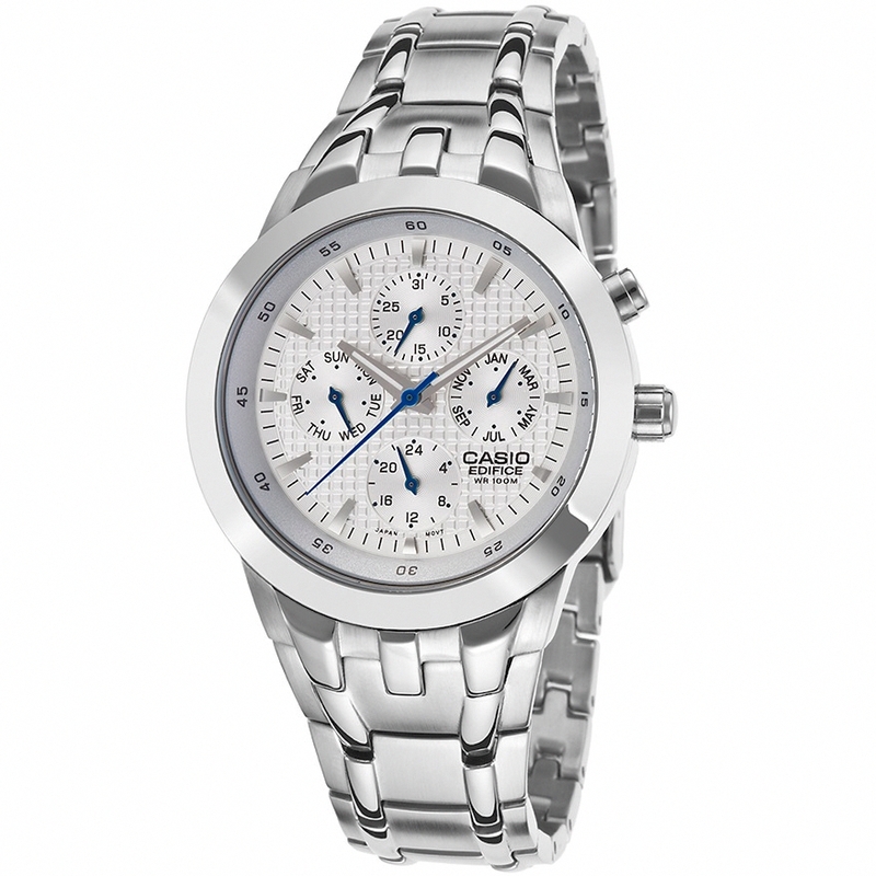 AAA 1:1 Replica Casio-Edifice Mens Watches White Dial Quartz 50MM EF-312D-7A Watch