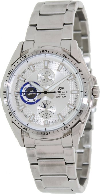 AAA 1:1 Replica Casio-Edifice Mens Watches Silver Dial Quartz 43.8MM EF-336D-7AV Watch