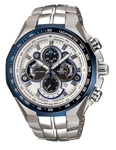 AAA 1:1 Replica Casio-Edifice Mens Watches Silver Dial Quartz 48.1MM EF-554D-7A Watch