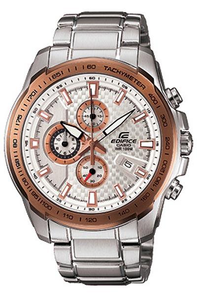 AAA 1:1 Replica Casio-Edifice Mens Watches Silver Dial Quartz 45.5MM EF-563DB-7A Watch