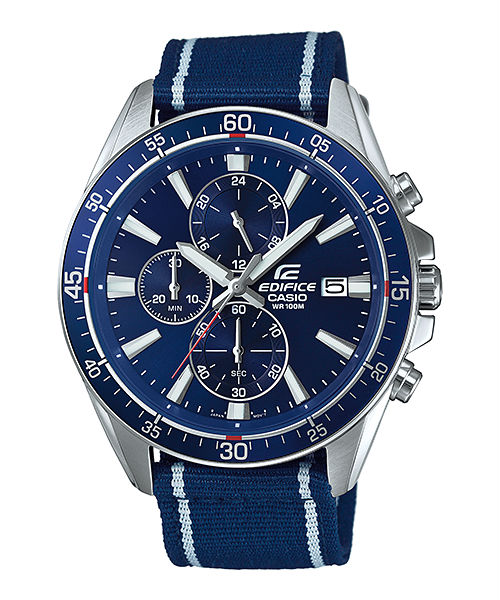 AAA 1:1 Replica Casio-Edifice Mens Watches Blue Dial Quartz 53 x 47MM EFR-546C-2A Watch