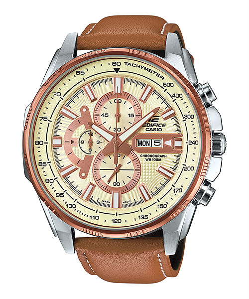 AAA 1:1 Replica Casio-Edifice Mens Watches Yellow Dial Quartz 56.2 x 50.3MM EFR-549L-7AV Watch