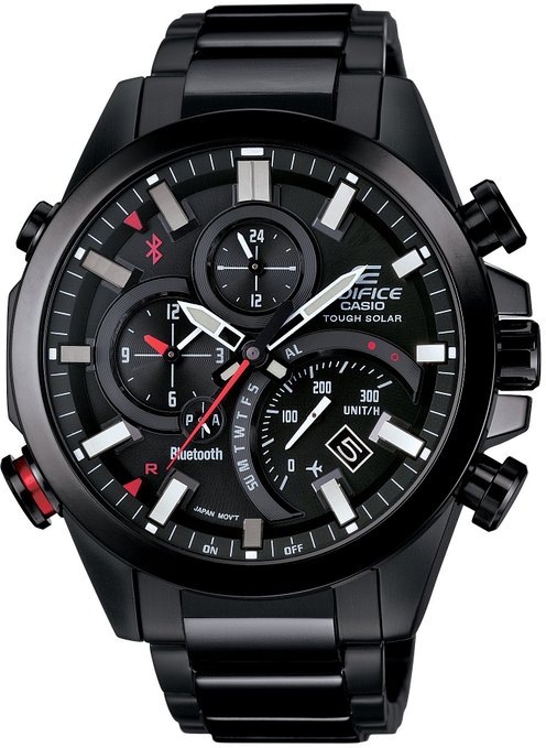 AAA 1:1 Replica Casio-Edifice Mens Watches Black Dial Tough Solar 52 x 48.1MM EQB-500DC-1A Watch