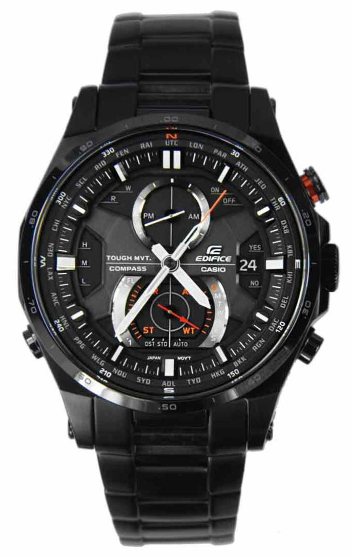 AAA 1:1 Replica Casio-Edifice Mens Watches Black Dial Solar 52.5MM EQW-A1200DC-1A Watch