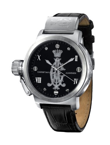 AAA 1:1 Replica Christian-Audigier Unisex Watches Black Dial Japanese Quartz 47MM ETE-102 Watch