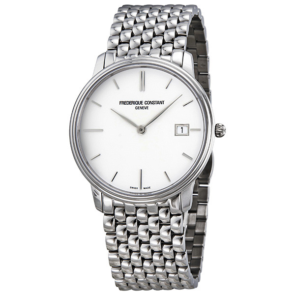AAA 1:1 Replica Frederique-Constant-Slimline Mens Watches White Dial Quartz 37MM FC-220NW4S6B Watch