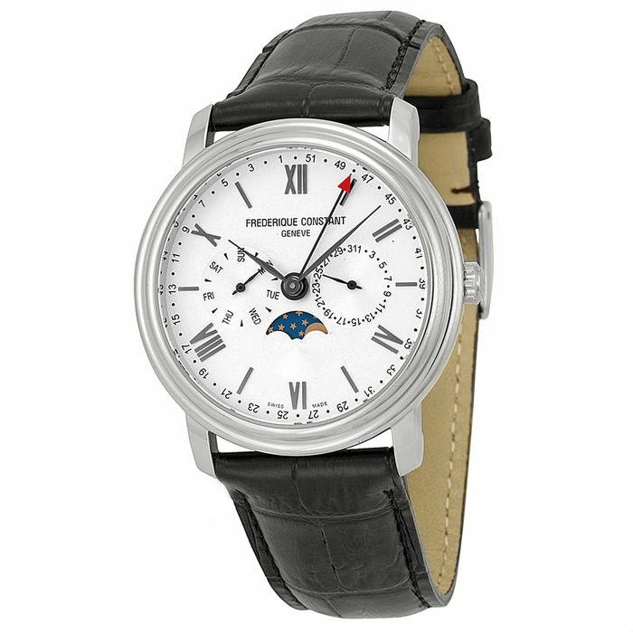 AAA 1:1 Replica Frederique-Constant-Classics-Business-Timer Mens Watches Silver Dial Quartz 40MM FC-270SW4P6 Watch