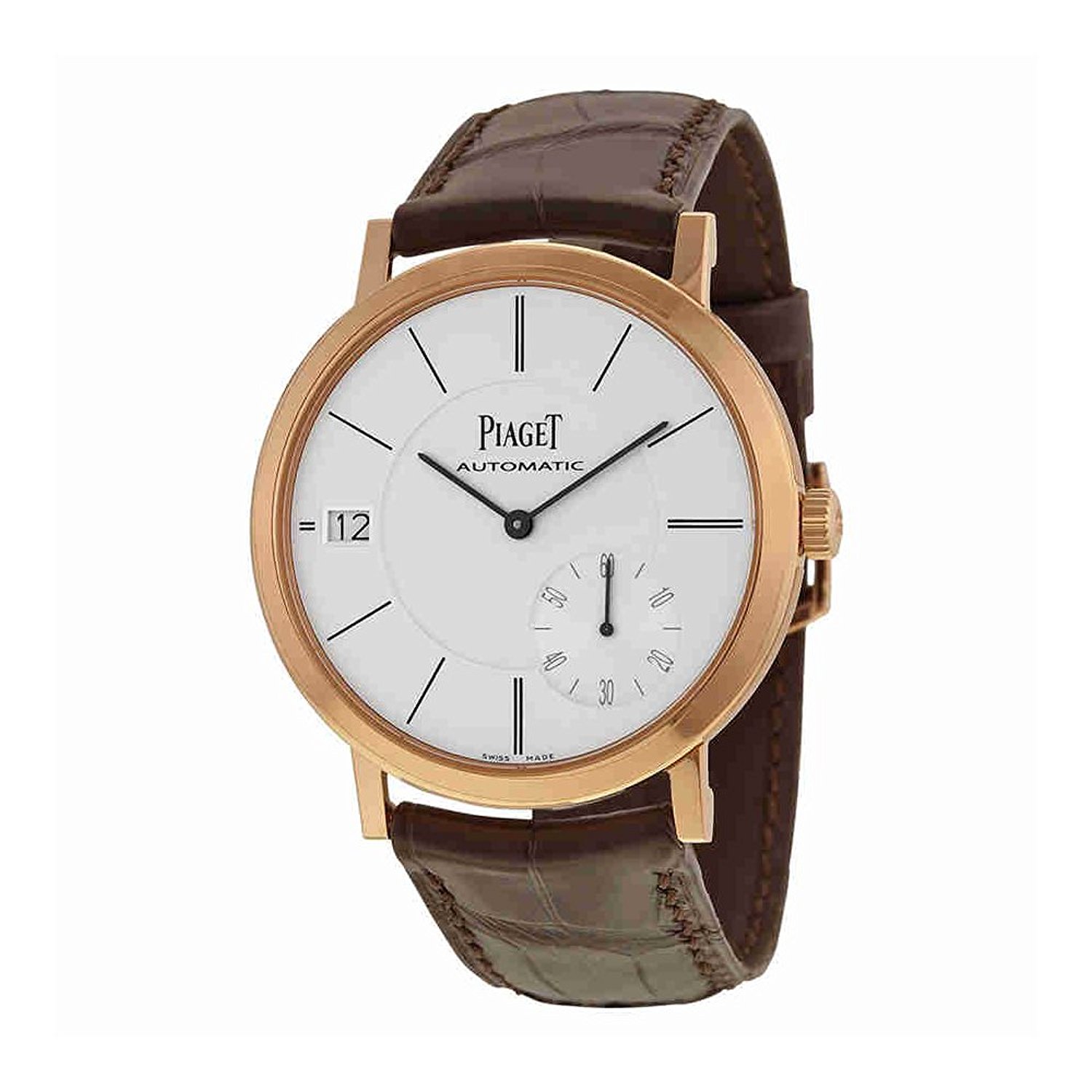 AAA 1:1 Replica Piaget Watches : G0A38131 Silver Dial Fixed 18kt Rose Gold Band Men Watch