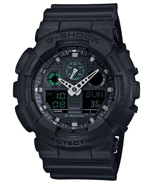AAA 1:1 Replica Casio-G-shock Mens Watches Black Dial Quartz 55 x 51.2MM GA-100MB-1A Watch