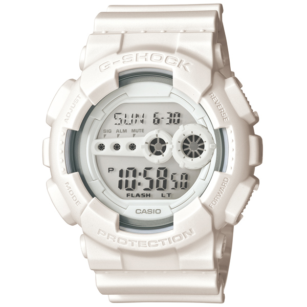 AAA 1:1 Replica Casio-G-shock Mens Watches White Dial Quartz 55MM GD-100WW-7JF Watch