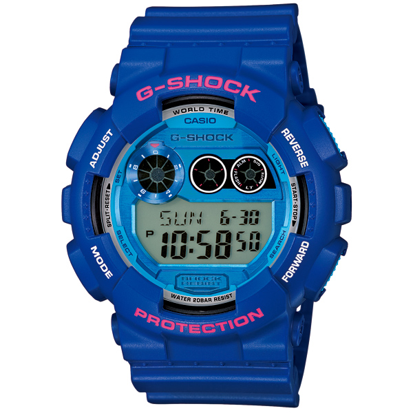 AAA 1:1 Replica Casio-G-shock Mens Watches Blue Dial Japanese Quartz 51.2MM GD-120TS-2JF Watch