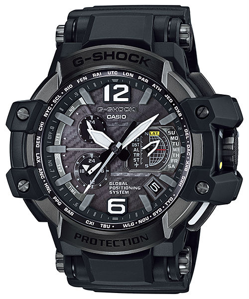 AAA 1:1 Replica Casio-G-shock Mens Watches Black Dial Solar 56MM GPW-1000-1B Watch