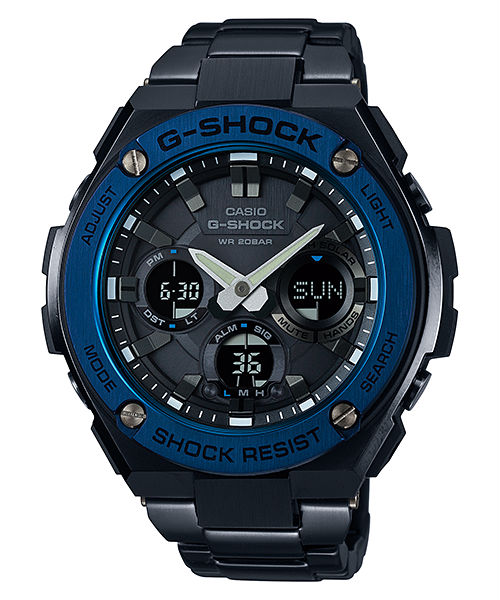 AAA 1:1 Replica Casio-G-shock Mens Watches Black Dial Tough Solar 59.1 x 52.4MM GST-S110BD-1A2 Watch
