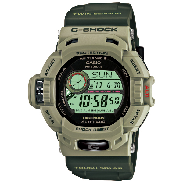 AAA 1:1 Replica Casio-G-shock Mens Watches Green Dial Solar 51MM GW-9200ERJ-3JF Watch