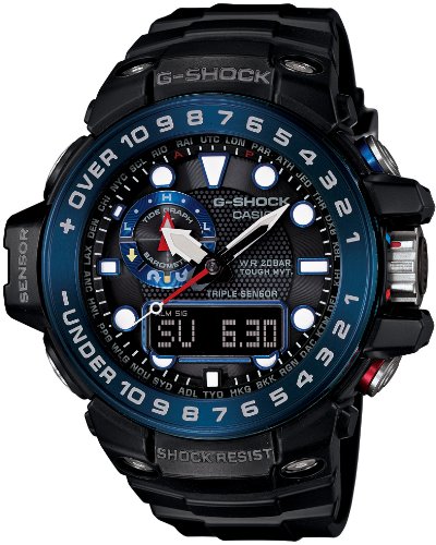 AAA 1:1 Replica Casio-G-shock Mens Watches Black Dial Tough Solar 44.9 x 55.8MM GWN-1000B-1B Watch