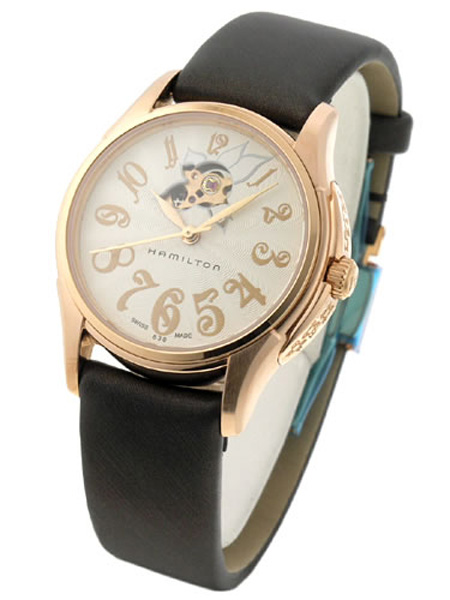 AAA 1:1 Replica Hamilton-Jazzmaster-Lady-Auto Ladies Watches Peach Dial Automatic H32345483 Watch