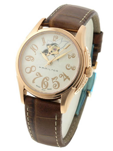 AAA 1:1 Replica Hamilton-Jazzmaster-Lady-Auto Ladies Watches Peach Dial Automatic H32345983 Watch