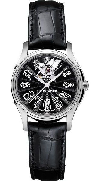 AAA 1:1 Replica Hamilton-Jazzmaster-Lady-Auto Ladies Watches Black Dial Automatic H32395733 Watch