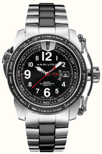 AAA 1:1 Replica Hamilton-Khaki-Action-Sunrise-/-Sunset Mens Watches Black Dial Automatic H62565133 Watch