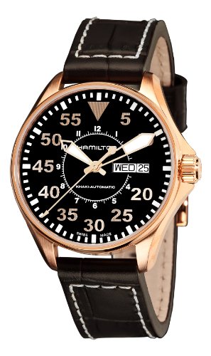 AAA 1:1 Replica Hamilton Mens Watches Black Dial Automatic 38MM H64445595 Watch