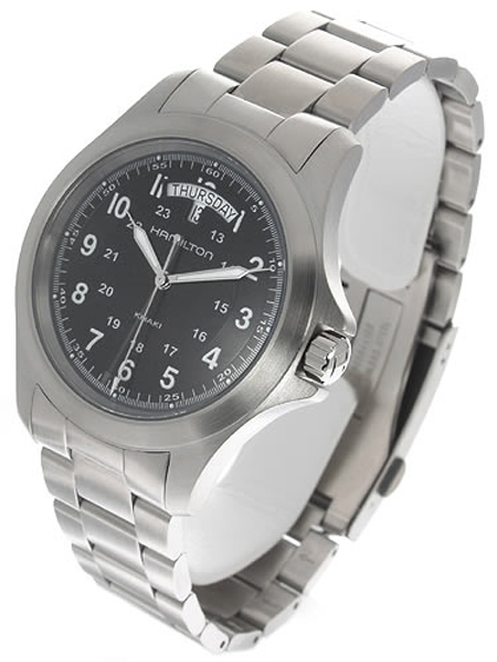 AAA 1:1 Replica Hamilton-Khaki-King-Quartz Mens Watches Black Dial Quartz H64451133 Watch