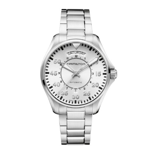 AAA 1:1 Replica Hamilton Mens Watches Silver Dial Mechanical 42MM H64615155 Watch