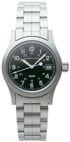 AAA 1:1 Replica Hamilton-Khaki-Field-Quartz-33mm Mens Watches Black Dial Quartz H68311133 Watch