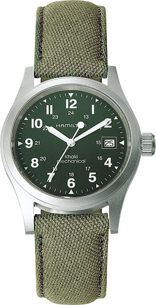 AAA 1:1 Replica Hamilton-Khaki-Field Mens Watches Green Dial Mechanical 38MM H69419363 Watch