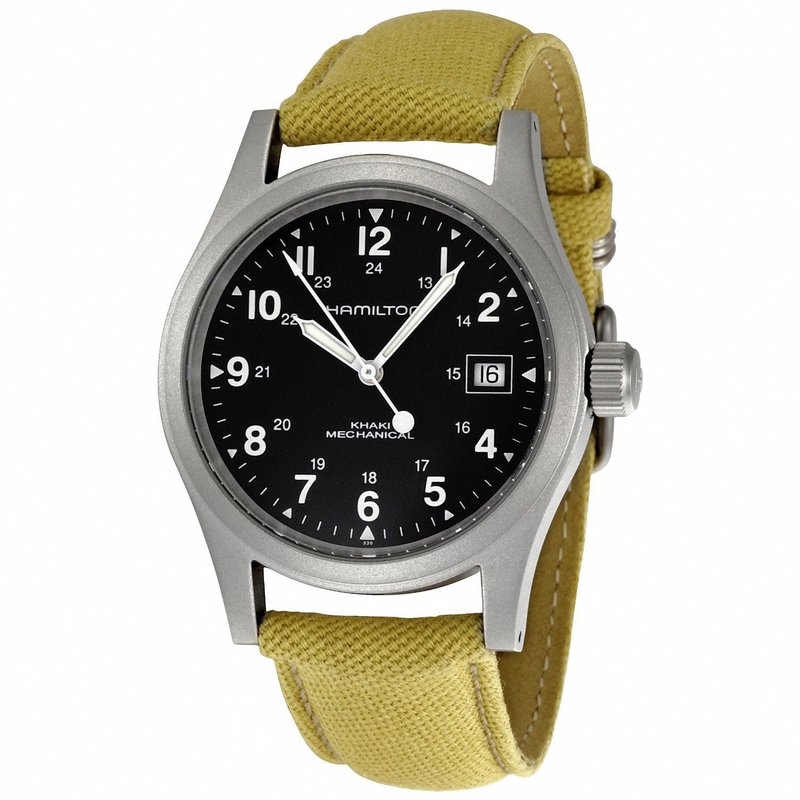 AAA 1:1 Replica Hamilton-Khaki-Field Mens Watches Black Dial Mechanical 38MM H69419933 Watch