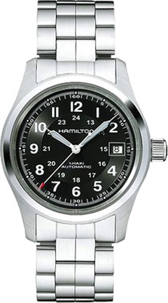 AAA 1:1 Replica Hamilton-Khaki-Field-Auto-38mm Mens Watches Black Dial Automatic H70455133 Watch