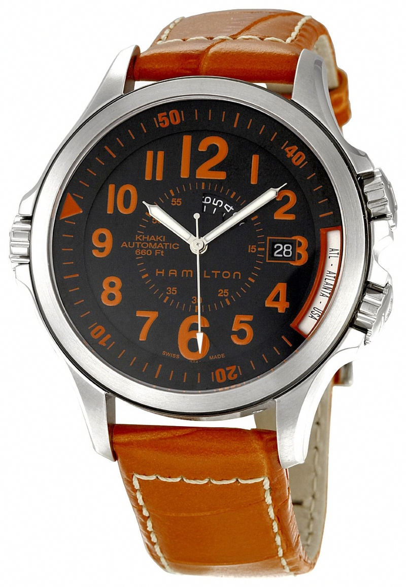 AAA 1:1 Replica Hamilton Mens Watches Black Dial Automatic Self-wind 42MM H77695633 Watch