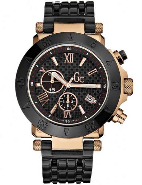 AAA 1:1 Replica Gc-Guess-Collection Mens Watches Black Dial Quartz 45MM I47000G1 Watch