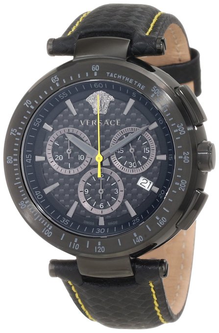 AAA 1:1 Replica Versace Mens Watches Black Dial Quartz 43MM I8C60D008-S009 Watch