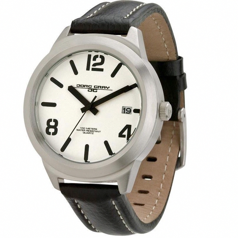 AAA 1:1 Replica Jorg-Gray Mens Watches White Dial Quartz 45MM JG1950-13 Watch
