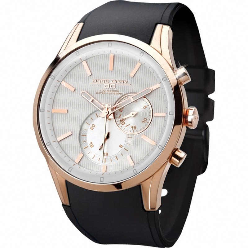 AAA 1:1 Replica Jorg-Gray Mens Watches White Dial Quartz 44MM JG5100-34 Watch