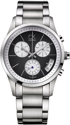 AAA 1:1 Replica Calvin-Klein Mens Watches Black Dial 100 Meters / 330 Feet / 10 ATM Water Resistant 41MM K2247107 Watch