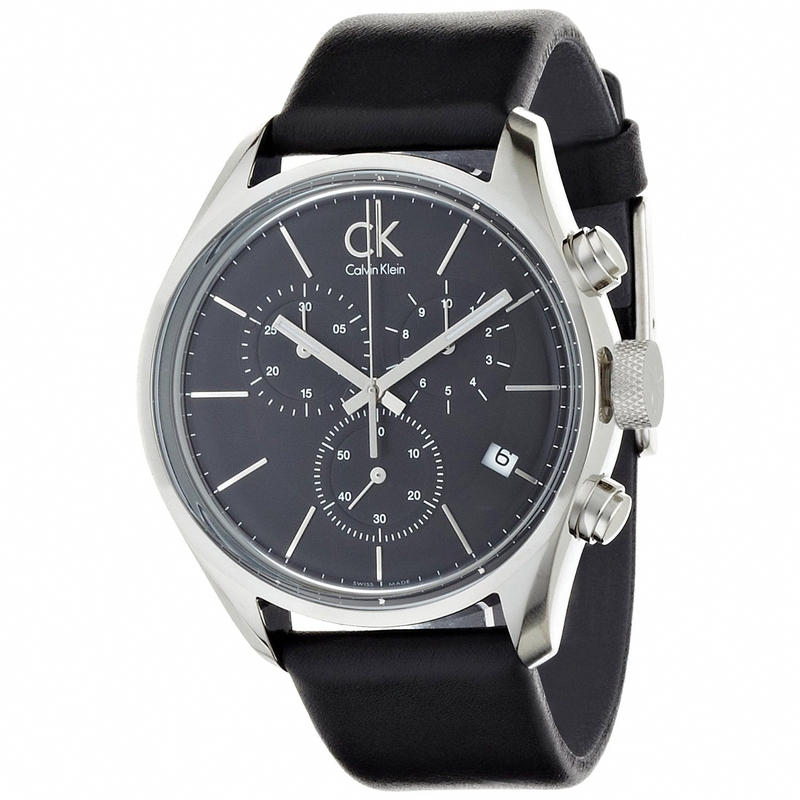 AAA 1:1 Replica Calvin-Klein Mens Watches Black Dial Quartz 45MM K2H27102 Watch