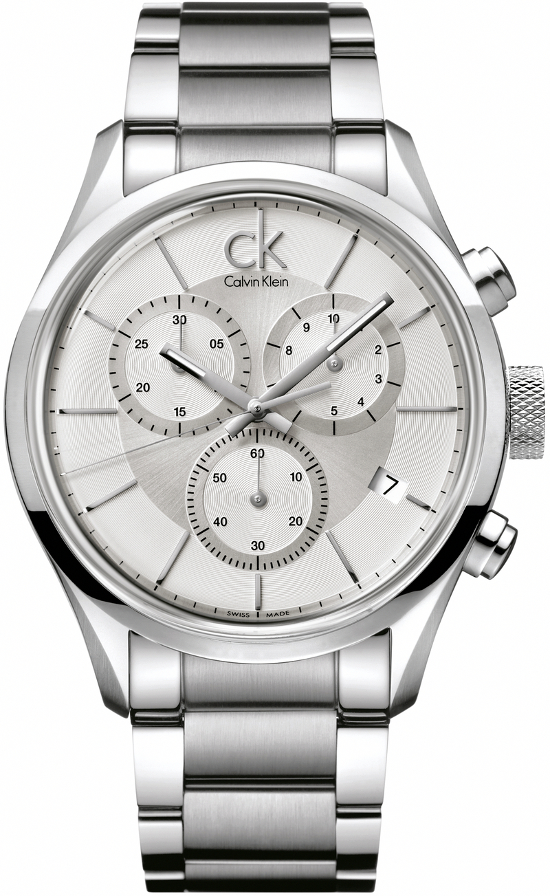 AAA 1:1 Replica Calvin-Klein Mens Watches Silver Dial Quartz 45MM K2H27126 Watch