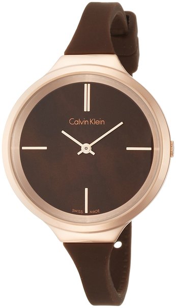 AAA 1:1 Replica Calvin-Klein-Lively Ladies Watches Brown Dial Quartz 34MM K4U236FK Watch