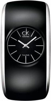 AAA 1:1 Replica Calvin-Klein-Gloss-Steel Ladies Watches Black Dial Quartz 31MM K6093101 Watch