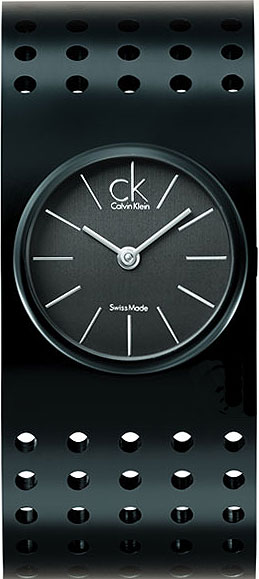 AAA 1:1 Replica Calvin-Klein-Grid Ladies Watches Black Dial Quartz 23MM K8323302 Watch