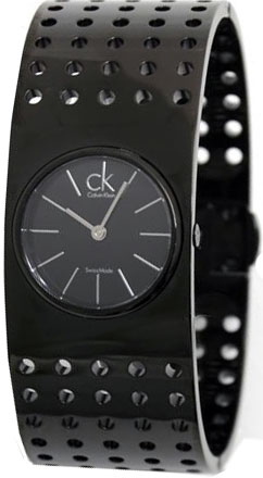 AAA 1:1 Replica Calvin-Klein-Grid Ladies Watches Black Dial Quartz 25MM K8324302 Watch