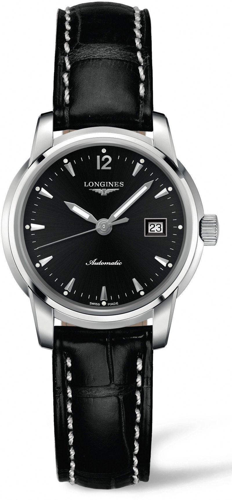 AAA 1:1 Replica Longines-Saint-Imier-Collection Ladies Watches Black Dial Automatic Self-wind 30MM L2.563.4.52.3 Watch