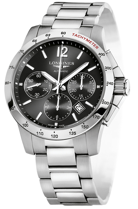 AAA 1:1 Replica Longines-Conquest Mens Watches Black Dial Automatic 42MM L2.743.4.56.6 Watch