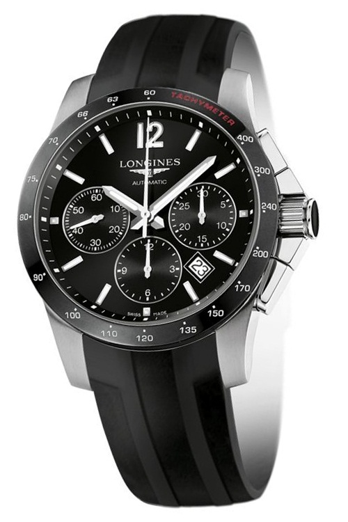 AAA 1:1 Replica Longines-Conquest Mens Watches Black Dial Automatic 42MM L2.744.4.56.2 Watch