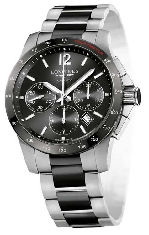 AAA 1:1 Replica Longines-Conquest Mens Watches Black Dial Automatic 41MM L2.744.4.56.7 Watch