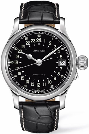 AAA 1:1 Replica Longines-Heritage-Collection Mens Watches Black Dial Automatic 47.5MM L2.751.4.53.4 Watch