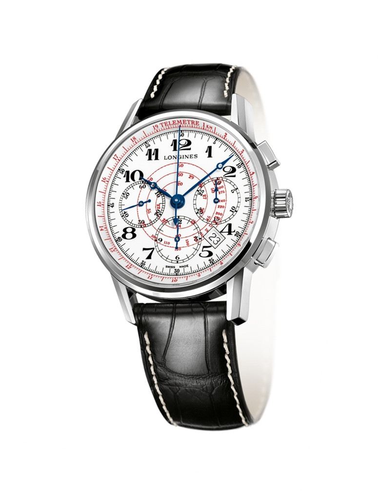 AAA 1:1 Replica Longines-Telemeter-Chronograph Mens Watches White Dial Automatic 41MM L2.780.4.18.2 Watch