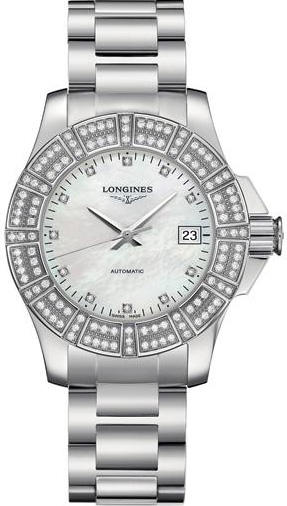 AAA 1:1 Replica Longines-Conquest Ladies Watches Mother Of Pearl Dial Automatic 31MM L3.180.0.87.6 Watch